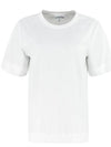 Women's Software Logo Print Crew Neck Short Sleeve T-Shirt White - GANNI - BALAAN.