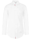 Oxford Grosgrain Placket Cotton Long Sleeve Shirt White - THOM BROWNE - BALAAN 3