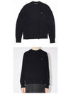 Face Patch Crew Neck Knit Top Black - ACNE STUDIOS - BALAAN 5