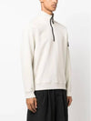 Brushed Cotton Half Zip-Up Sweatshirt Plaster - STONE ISLAND - BALAAN 4