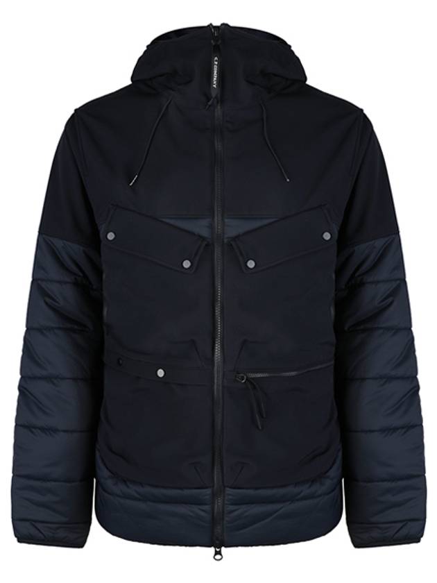 Shell R Blend Goggle Detail Hooded Jacket Navy - CP COMPANY - BALAAN 2