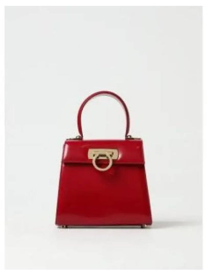 Iconic Top Handle Small Tote Bag Red - SALVATORE FERRAGAMO - BALAAN 2