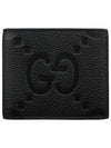 Jumbo GG Leather Half Wallet Black - GUCCI - BALAAN 2