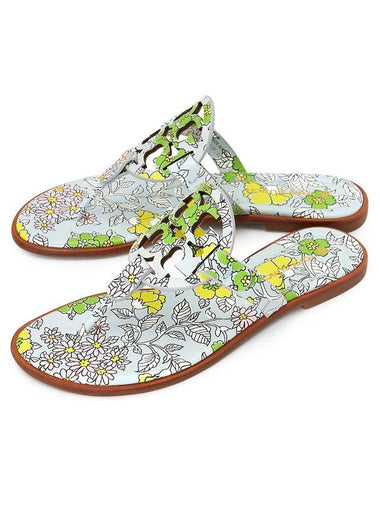 Miller Floral Print Leather Sandal - TORY BURCH - BALAAN 1