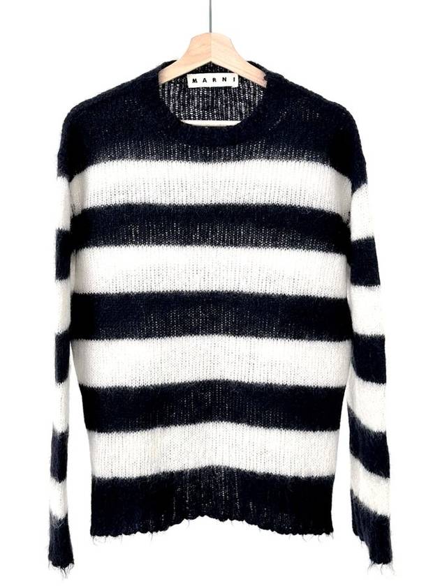 46 Men s Sprite Mohair Knit Black White - MARNI - BALAAN 2