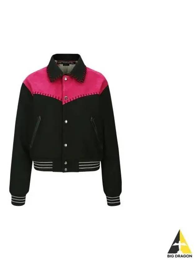 for WOMEN New Margo Western Varsity Jacket awa550w MAGENTA - ANDERSSON BELL - BALAAN 2