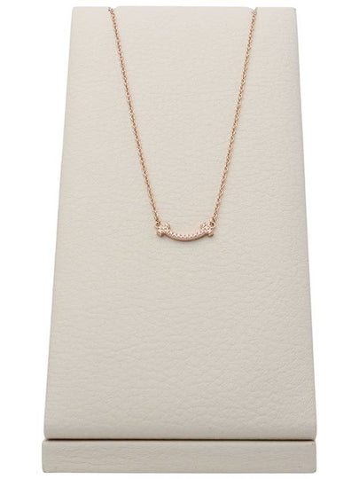 62617780 Rose gold T smile diamond mini pendant necklace 34152 - TIFFANY & CO. - BALAAN 2