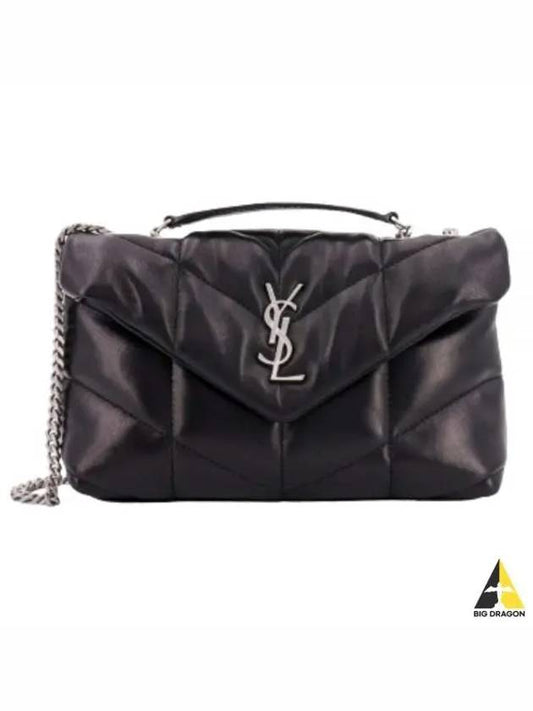 Toy Puffer Leather Shoulder Bag Black - SAINT LAURENT - BALAAN 2