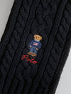 Embroidered Bear Cable Knit Wool Muffle Black - POLO RALPH LAUREN - BALAAN 4