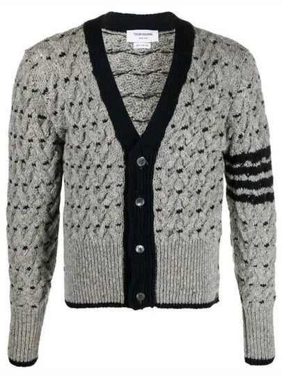 4 Bar Cable Knit Top Grey - THOM BROWNE - BALAAN 2