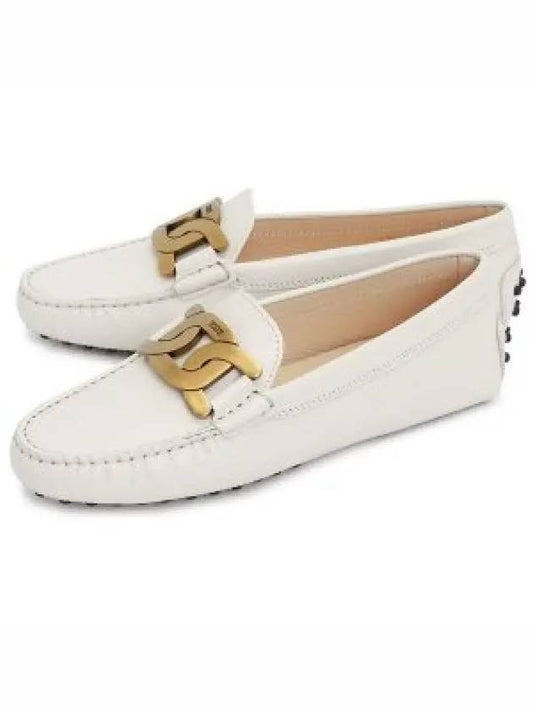 Women's Kate  Gommino Driving Shoes Off White - TOD'S - BALAAN 2