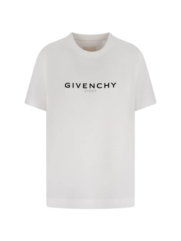 Logo Crew Neck Short Sleeve T-Shirt White - GIVENCHY - BALAAN 2