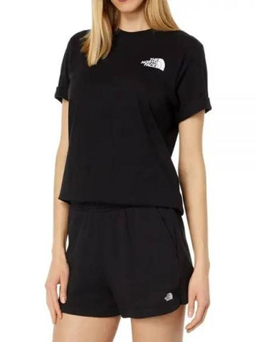 Women's Box NSE Short Sleeve T-Shirt Black - THE NORTH FACE - BALAAN 1