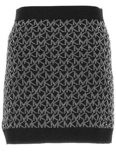 Michael Kors Monogram Jacquard Knitted Skirt Size X Small - MICHAEL KORS - BALAAN 2