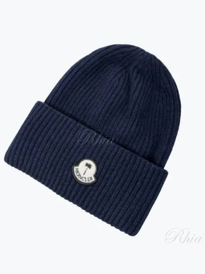 X Palm Angels Genius Beanie Hat Unisex 3B00001 M1241 750 - MONCLER - BALAAN 1