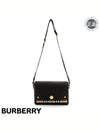 Leather and Vintage Check Note Crossbody Bag Black - BURBERRY - BALAAN 3