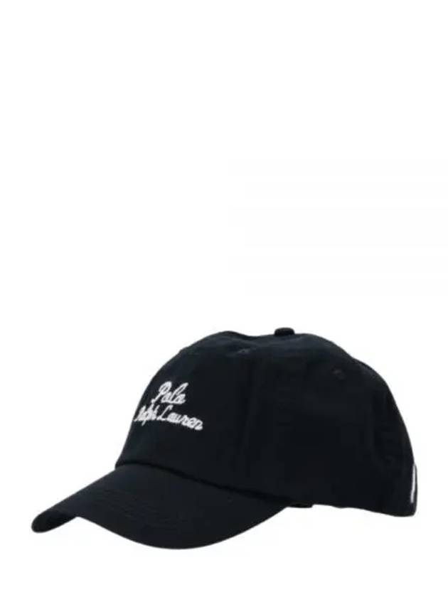 Chain Stitch Logo Ball Cap Black - POLO RALPH LAUREN - BALAAN 2