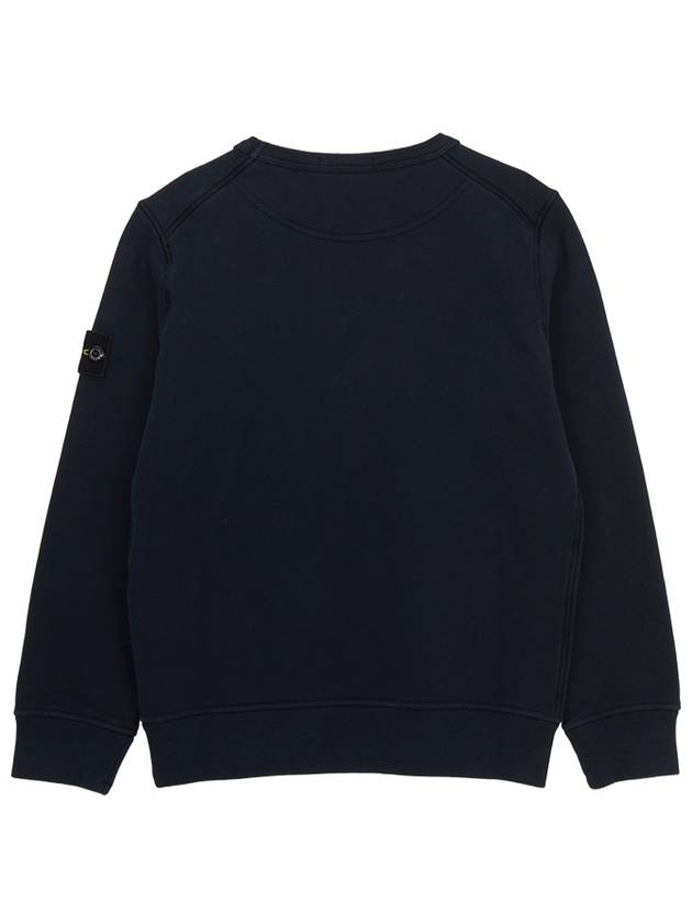 Kids Wappen Patch Organic Cotton Fleece Sweatshirt Navy - STONE ISLAND - BALAAN 3