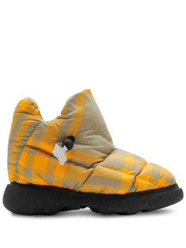 Check Pillow Padded Winter Boots Hunter - BURBERRY - BALAAN 1