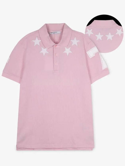 Men s star patch pink short sleeve t shirt 7100 700 680 - GIVENCHY - BALAAN 2