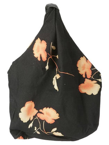 Drip Floral Print Tote Bag Black - OUR LEGACY - BALAAN 1