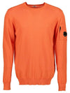 11Th Anniversary Lens Wappen Crew Neck Knit Top Orange - CP COMPANY - BALAAN 1