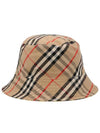 Vintage Check Reversible Bucket Hat Yellow - BURBERRY - BALAAN.