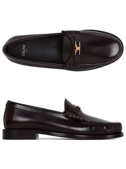 Luco Triomphe Polished Bull Loafers Burgundy - CELINE - BALAAN 2