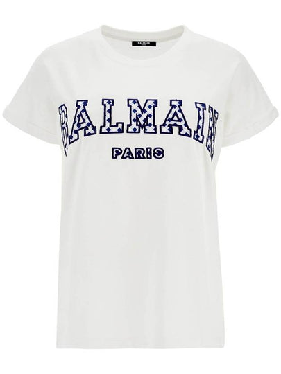 Vichy logo print short sleeve t shirt white - BALMAIN - BALAAN 2