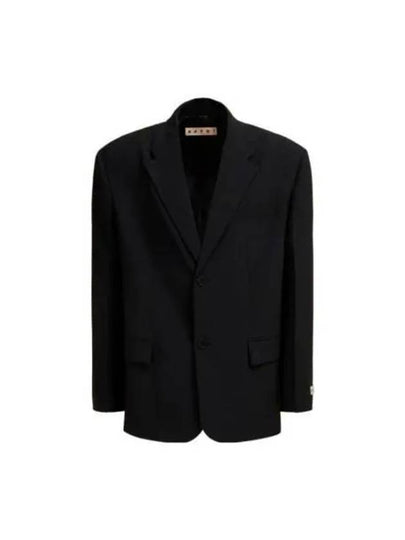 2 Button Single Regular Fit Jacket Black - MARNI - BALAAN 2