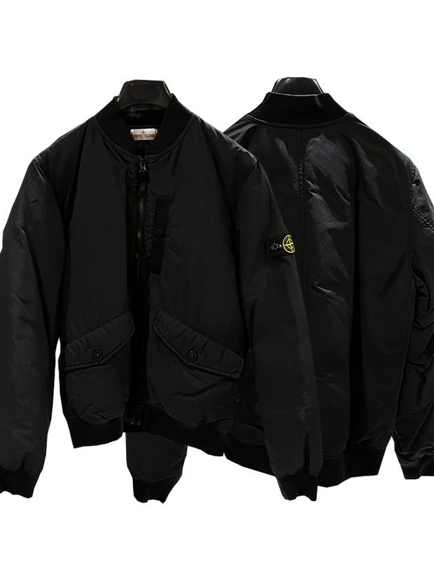 Kids Logo Patch Bomber Padding Black - STONE ISLAND - BALAAN 2