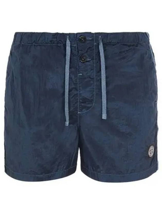 Men's Nylon Metal Swim Shorts Navy - STONE ISLAND - BALAAN 2