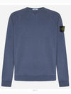 OLD Treatment Wappen Patch Crew Neck Sweatshirt Avio Blue - STONE ISLAND - BALAAN 2