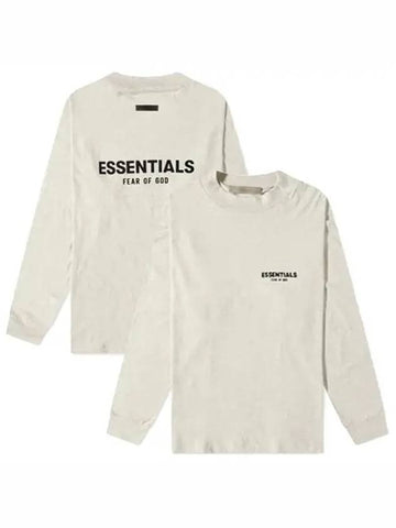 Essentials The Core Collection Long Sleeve T-Shirt Light Oatmeal Men's T-Shirt 125BT212072F 466 - FEAR OF GOD - BALAAN 1