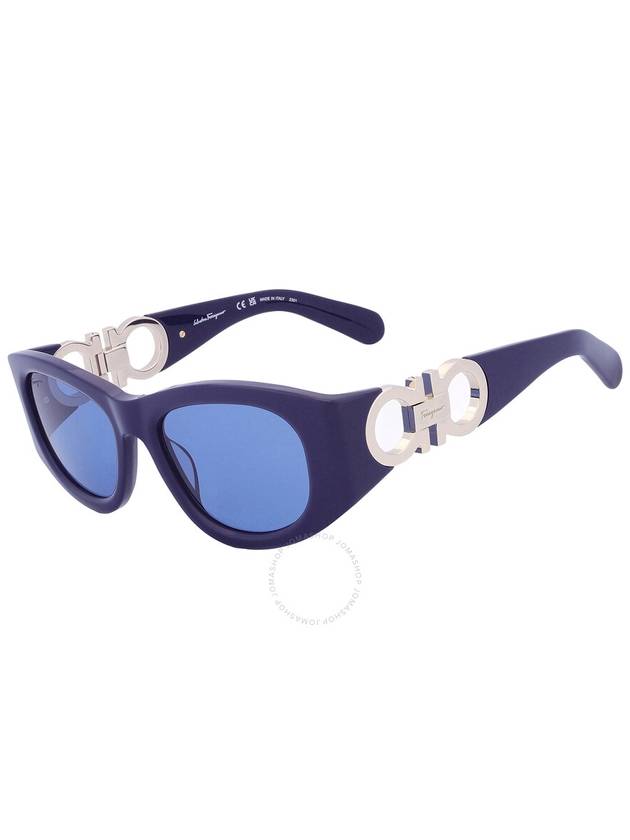 Salvatore Ferragamo Blue Oval Ladies Sunglasses SF1082S 414 53 - SALVATORE FERRAGAMO - BALAAN 3