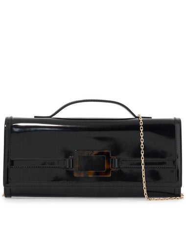 brushed leather belle vivier clutch bag - ROGER VIVIER - BALAAN 1