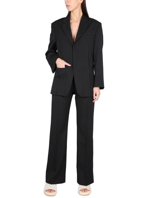 Women'S The Men'S Square Wool Blazer Jacket Black - JACQUEMUS - BALAAN 4