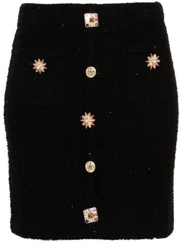 Self-Portrait Miniskirt With Jewel Buttons - SELF PORTRAIT - BALAAN 1