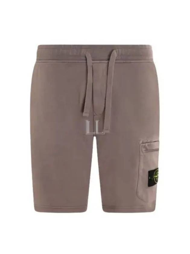 Cotton Fleece Cargo Bermuda Short Dove Grey - STONE ISLAND - BALAAN 2