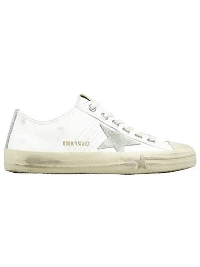 V Star Leather Low Top Sneakers Black White - GOLDEN GOOSE - BALAAN 2