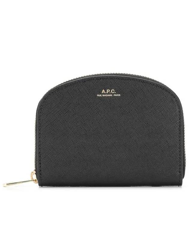 Half Moon Demi Lune Compact Half Wallet Black - A.P.C. - BALAAN 2