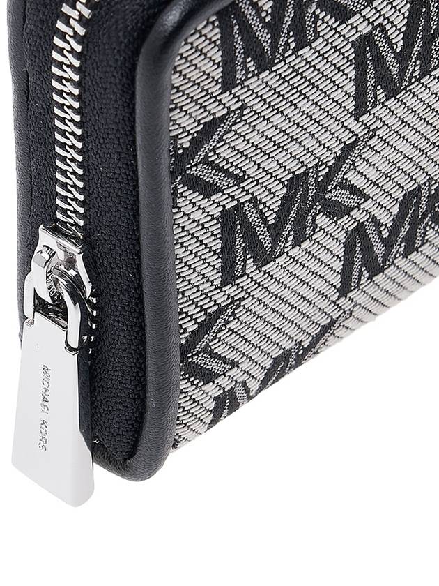 Logo Zip Around Card Wallet Grey - MICHAEL KORS - BALAAN 8