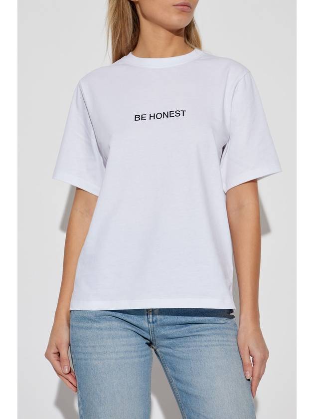 Victoria Beckham T-shirt With Print, Women's, White - VICTORIA BECKHAM - BALAAN 3