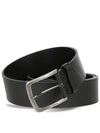Men's Logo Calf Leather Belt Black - HUGO BOSS - BALAAN 2