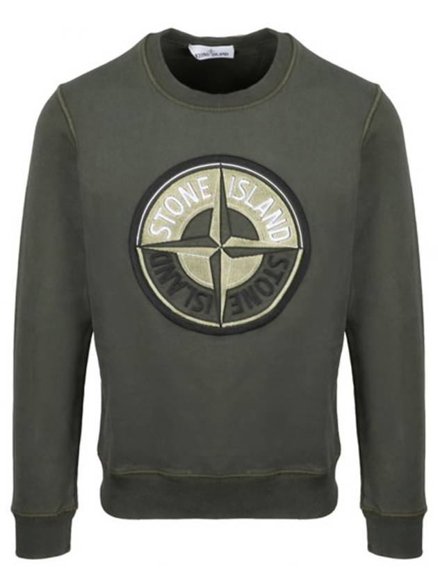 Compass Embroidery Logo Sweatshirt Dark Green - STONE ISLAND - BALAAN 2