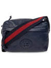 GG Supreme Leather Cross Bag Dark Blue - GUCCI - BALAAN 2