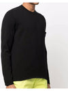 Wappen Patch Crew Neck Knit Top Black - STONE ISLAND - BALAAN 4