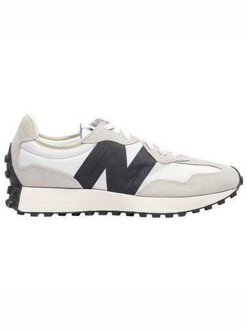 327 Sea Salt Low Top Sneakers Black White - NEW BALANCE - BALAAN 1