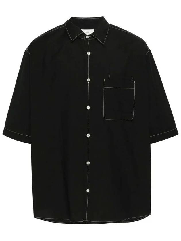 Double Pocket Short Sleeve Shirt Black - LEMAIRE - BALAAN 2