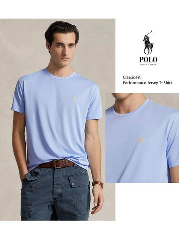 Polo short sleeve t shirt round performance jersey sky blue - POLO RALPH LAUREN - BALAAN 1